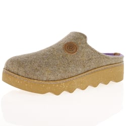 Rohde - 6120-17 Chunky Felt Slippers, Linen