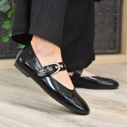 Gabor - 144.20 Flat Mary Jane Ballerina Shoes, Black
