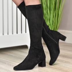 Caprice - 25547 Block Heel Sock Boots, Black