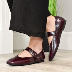 Gabor - 144.25 Flat Mary Jane Ballerina Shoes, Bordeaux
