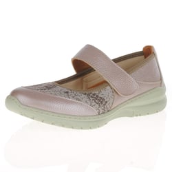 Softmode - Cam Mary Jane Shoes, Taupe Shimmer
