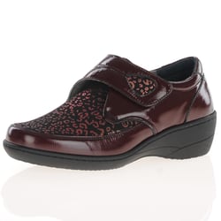 Softmode - Elma Velcro Strap Shoes, Bordeaux