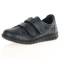 Softmode - Gail Leather Velcro Shoes, Midnight
