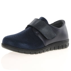 Softmode - Giselle Velcro Strap Shoes, Navy