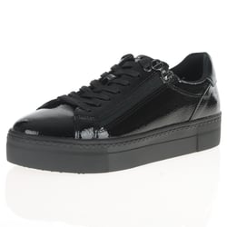 Tamaris - 23313 Vegan Platform Trainers, Black Patent