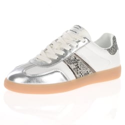 Tamaris - 23624 Retro Trainers, White/Silver