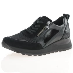 Waldlaufer - 364H16 Side Zip Trainers, Black