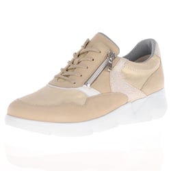 Waldlaufer - 668001 Low Wedge Side Zip Trainers Sand