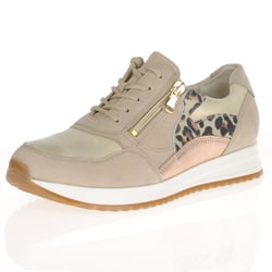 Waldlaufer - 752016 Side Zip Trainers, Beige/Light Gold