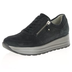 Waldlaufer - 758008 Suede Platform Shoes, Black