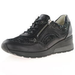 Waldlaufer - Low Wedge Trainers All-Black - 939011