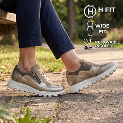Waldlaufer - 993004 Side Zip Trainers - Metallic