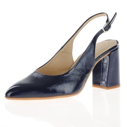 Wonders - Vilma Slingback Block Heels Navy - 5802