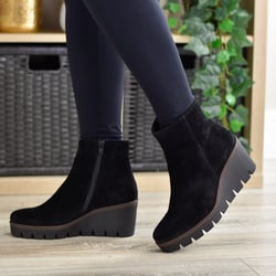 Gabor - Utopia Chunky Wedge Boots, Black