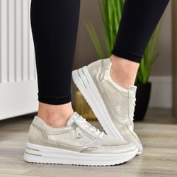 Waldlaufer - 755004 Side Zip Trainers Gold