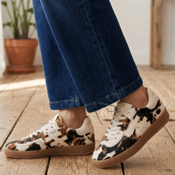 Another Trend - A032A4A7 Flat Trainers, Cow Print