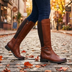 Caprice - 25521 Leather Knee Boots Cognac Caprice - 25521 Leather Knee Boots Cognac