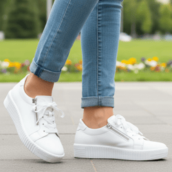 Gabor - Wisdom Twin Zip Trainers White