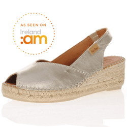 Toni Pons - Bernia-P Low Wedge Espadrille Sandals Platinum