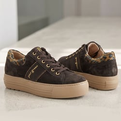 Paul Green - 5567 Suede Flatform Trainers, Brown