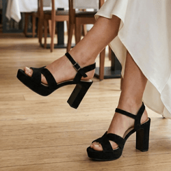 Tamaris - 28309 Dressy Platform Sandals, Black