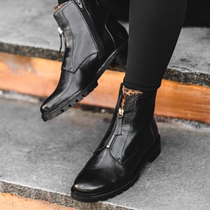 Ara - 29520 Tulsa Front Zip Ankle Boots, Black
