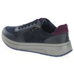 Ara - 27540 Sapporo Side Zip Trainers - Navy Merlot 2