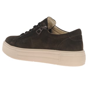 Caprice - 23351 Side Zip Flatform Trainers - Dark Brown 2