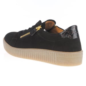 Gabor - Wisdom Suede Twin Zip Trainers Dark Brown 2