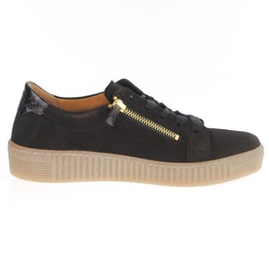 Gabor - Wisdom Suede Twin Zip Trainers Dark Brown 3