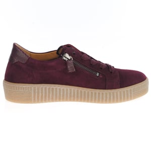 Gabor - Wisdom Suede Twin Zip Trainers Mulberry 3
