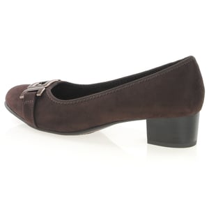 Jana - 22369 Block Heeled Court Shoes - Mocca 2