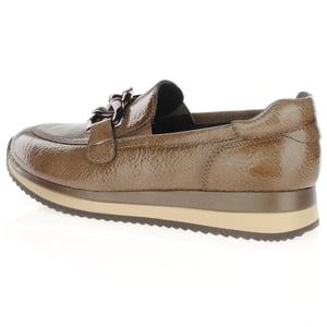 Jana - 24766 Vegan Patent Loafers - Stone Brown 2