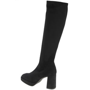 Miss Elastic - 77031 Platform Knee Sock Boots - Black 2