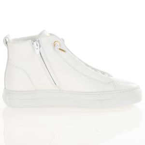 Paul Green - 5283 Leather High Top Trainers - White 3