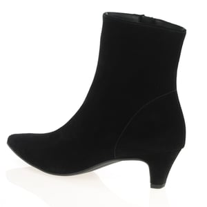 Paul Green - 8288 Suede Kitten Heel Ankle Boots - Black 2