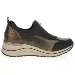Remonte - D0T08-90 Front Zip Trainers - Brown Combi 3