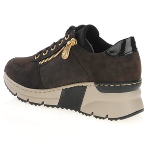 Rieker - N6314-25 Side Zip Wedge Shoes - Brown 2