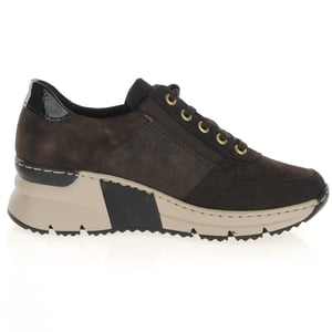 Rieker - N6314-25 Side Zip Wedge Shoes - Brown 3