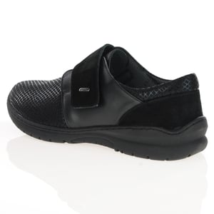 Softmode - Daba Stretch Suede Velcro Strap Shoes - Black 2