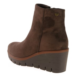 Susst - Buddy Textile Wedge Ankle Boots - Brown 2