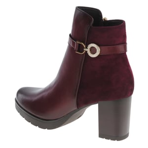 Susst - Hudson Block Heeled Ankle Boot, Burgandy 2