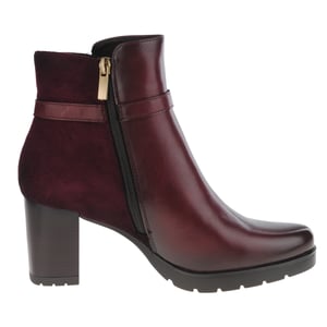 Susst - Hudson Block Heeled Ankle Boot, Burgandy 3