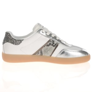 Tamaris - 23624 Retro Trainers - White / Silver 3