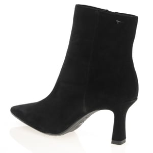 Tamaris - 25358 Suede Heeled Ankle Boots - Black 2