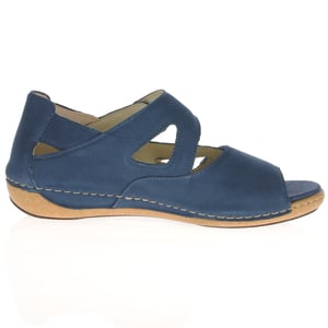 Waldlaufer - 342025 Flat Velcro Sandals - Navy 2