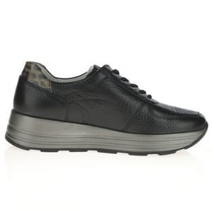 Waldlaufer - 758009 Leather Platform Shoes - Black 3