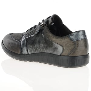 Waldlaufer - 815M01 Flat Side-Zip Trainers - Dark Bronze / Multi 2