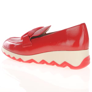 Wonders - 7620 Patent Wedge Loafers - Red 2