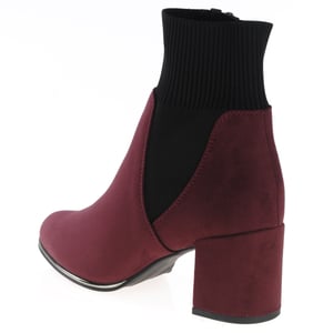Marco Tozzi - 25092 Block Heeled Ankle Sock Boots - Bordeaux 2